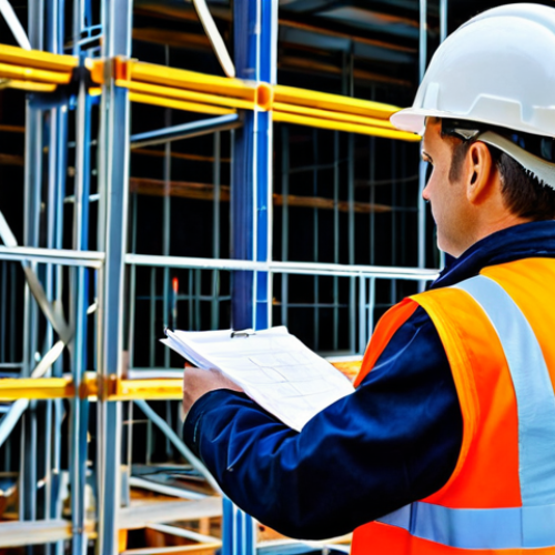산업재해 예방을 위한 워크숍 기획 - Workplace Safety Inspection**

"A construction site supervisor wearing a hard hat and safety vest, i...