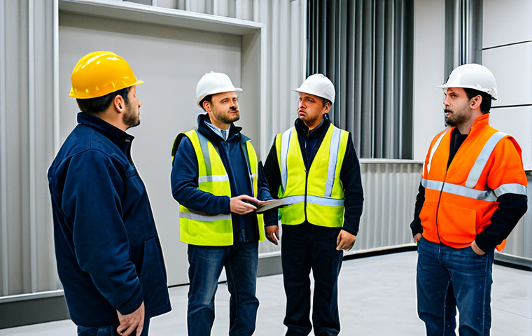 산업재해 예방을 위한 워크숍 기획 - Workplace Safety Inspection**

"A construction site supervisor wearing a hard hat and safety vest, i...