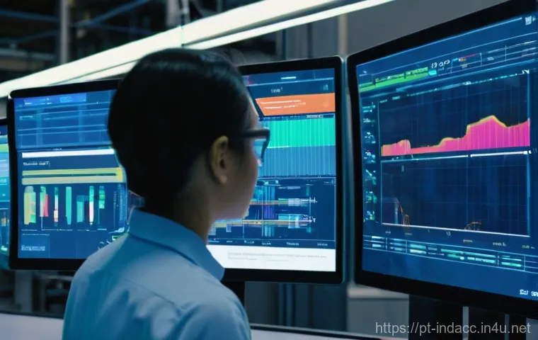 산업재해분석 관련 인기 기업 분석 - **Prompt:** A dynamic and brightly lit industrial training facility where a diverse group of five yo...