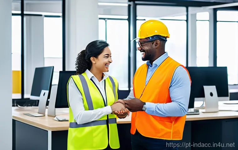 산업재해분석 관련 인기 기업 분석 - **Prompt:** A state-of-the-art, pristine factory control center operating at night, illuminated by t...